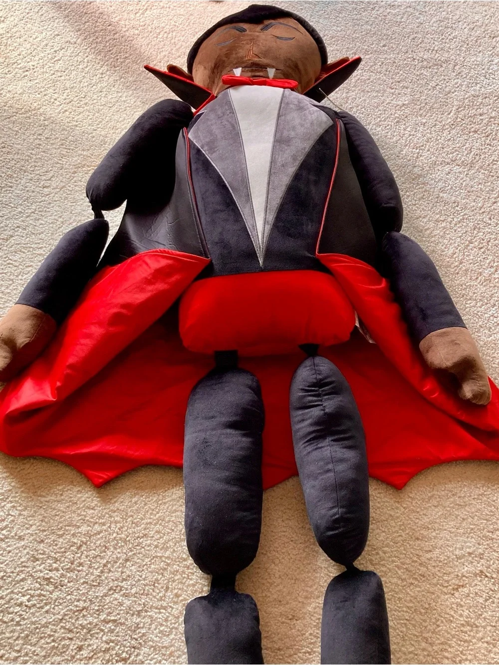 Isaac Mizrahi Plush Vampire Costume Doll in Black and Red